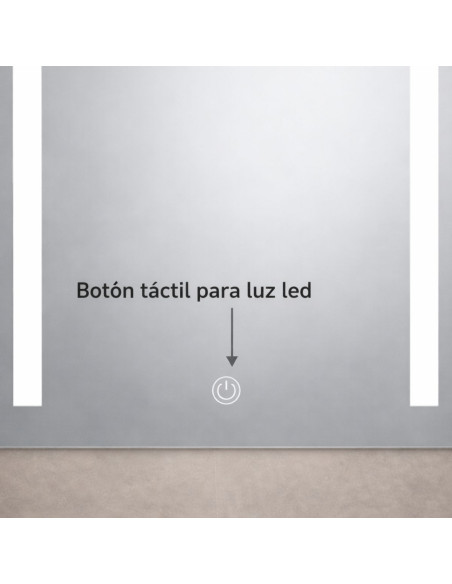 Espejo Led Táctil Vertical 60x80 Dimerizable ZC